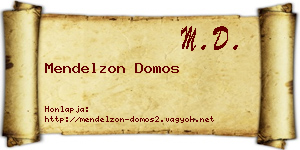 Mendelzon Domos névjegykártya